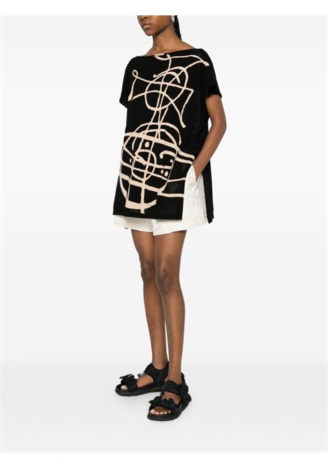 top beach graffiti orb unisex nero VIVIENNE WESTWOOD | 8101000P-K0073N401
